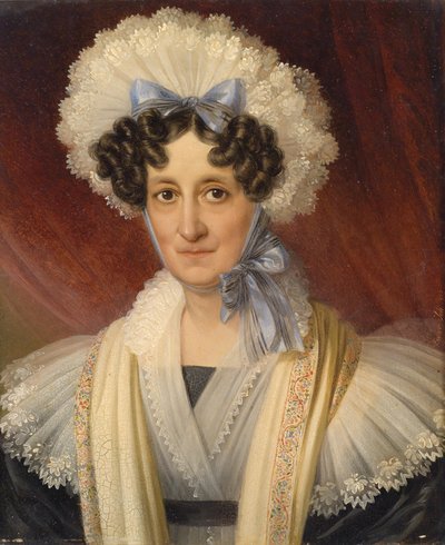 Portrait of a Lady with Lace Cap by Johann Ender